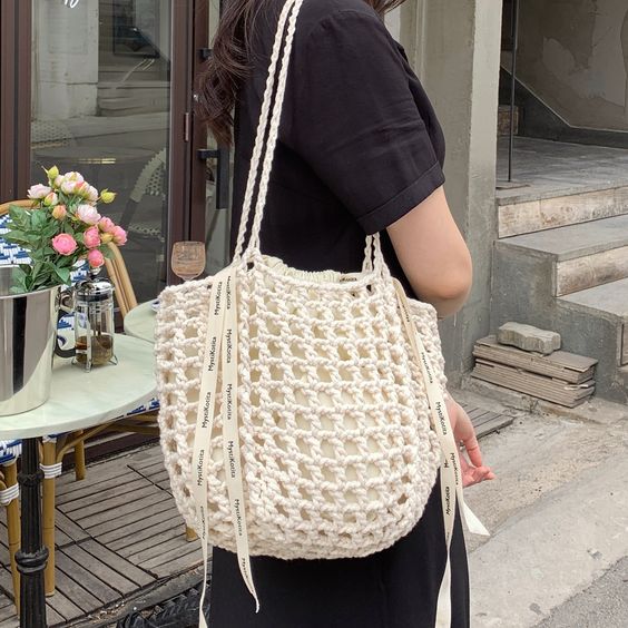 Túi handmade tự đan phong cách Hàn Quốc