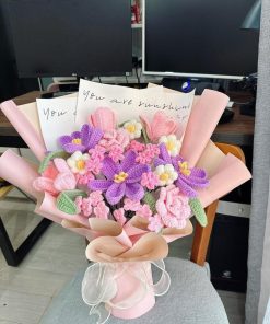 Hoa Lưu Ly Len || Bó Hoa Lưu Ly Bằng Len Handmade 3 bó hoa lưu ly bằng len