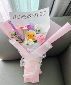 Hoa Lavender Len || Bó Hoa Lavender Bằng Len Gà Bông 3 bo hoa oai huong len