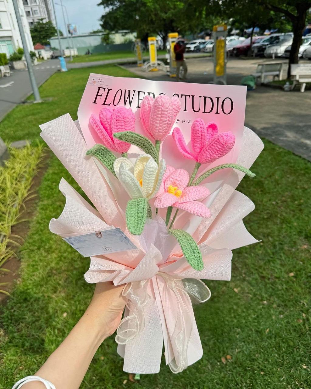 Bó hoa len tulip Bó hoa len tulip