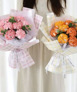 Hoa Cẩm Chướng Len || Bó Hoa Cẩm Chướng Bằng Len Handmade 4 Hoa cẩm chướng len đa dạng với nhiều màu sắc khác nhau