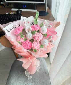Hoa Heo Bằng Len || Bó Hoa Lợn Len Handmade Dễ Thương 3 Bó hoa heo bằng len
