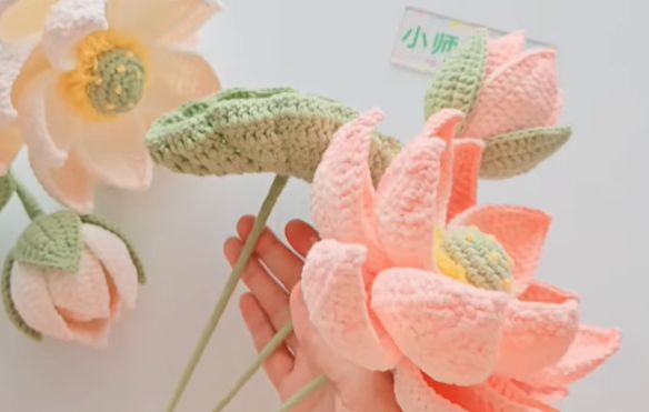 Cách Móc Hoa Sen Len Đơn Giản Tại Nhà Cho Chị Em 30 cach moc hoa sen bang len hoan thien