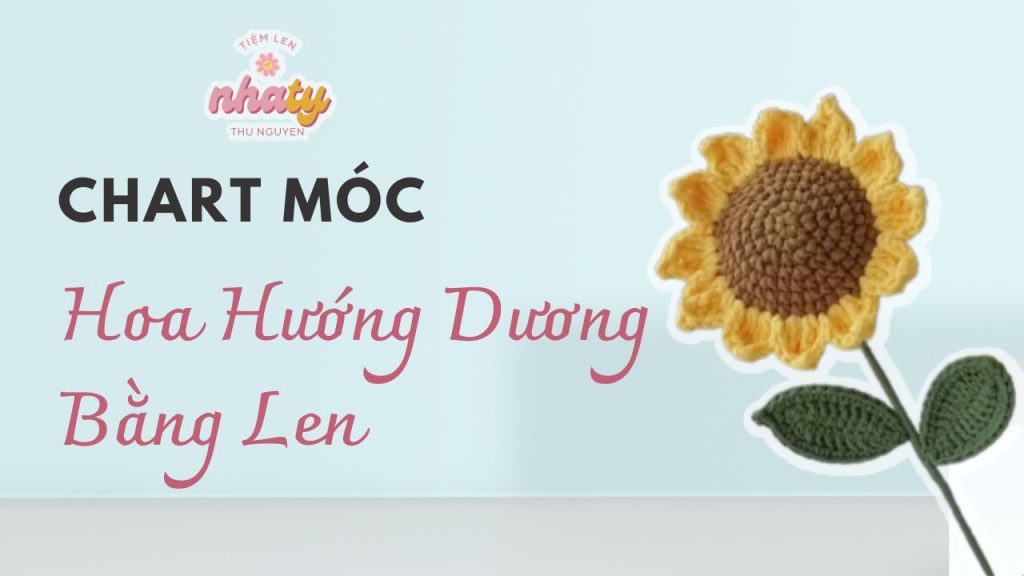 Chart Móc Hoa Hướng Dương Len Chi Tiết Cho Người Mới 9 chart móc hoa hướng dương