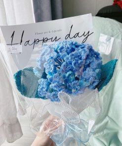 Hoa Cẩm Tú Cầu Len || Bó Cẩm Tú Cầu Bằng Len Handmade 4 hoa cẩm tú cầu bằng len