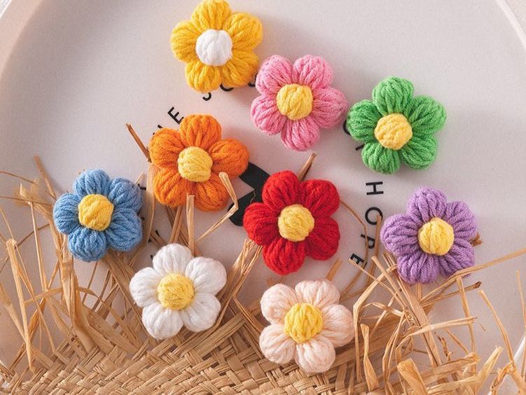 Cách Móc Len Hoa 5 Cánh Trang Trí Đơn Giản & Xinh Xắn 9 móc len hoa 5 cánh