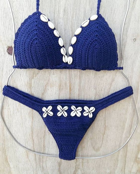 Bikini đan len vừa mang nét hiện đại vừa mang nét quyến rũ