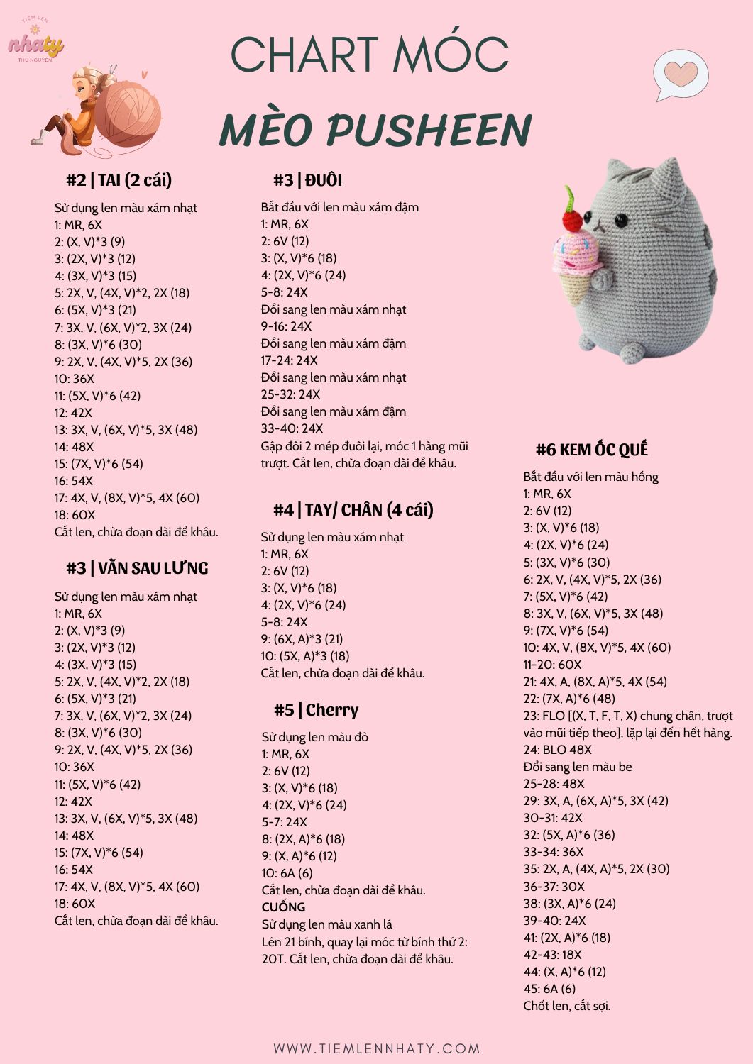 Chart Móc Mèo Pusheen Siêu Cute Chi Tiết 10 Chart Móc Mèo Pusheen