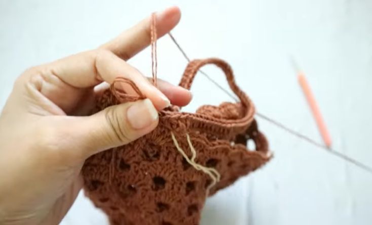 Hướng Dẫn Cách Móc Túi Len Xách, Giỏ Len Tự Đan Handmade 9 dan quai gio xach len