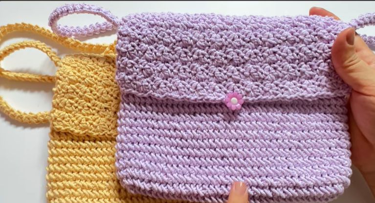 Hướng Dẫn Móc Túi Đeo Chéo Bằng Len Xinh Xắn 12 hoan thien tui deo cheo bang len