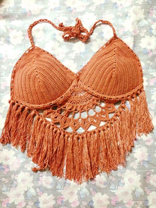 Hướng Dẫn Móc Bikini Len Cá Tính Cho Bạn Nữ 15 móc bikini len đỏ xinh xắn