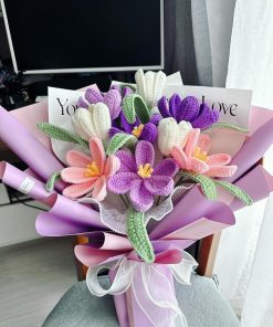 Bó Hoa Tulip Len Handmade Phong Cách & Ý Nghĩa 1 Bó Hoa Tulip Len Phong Cách